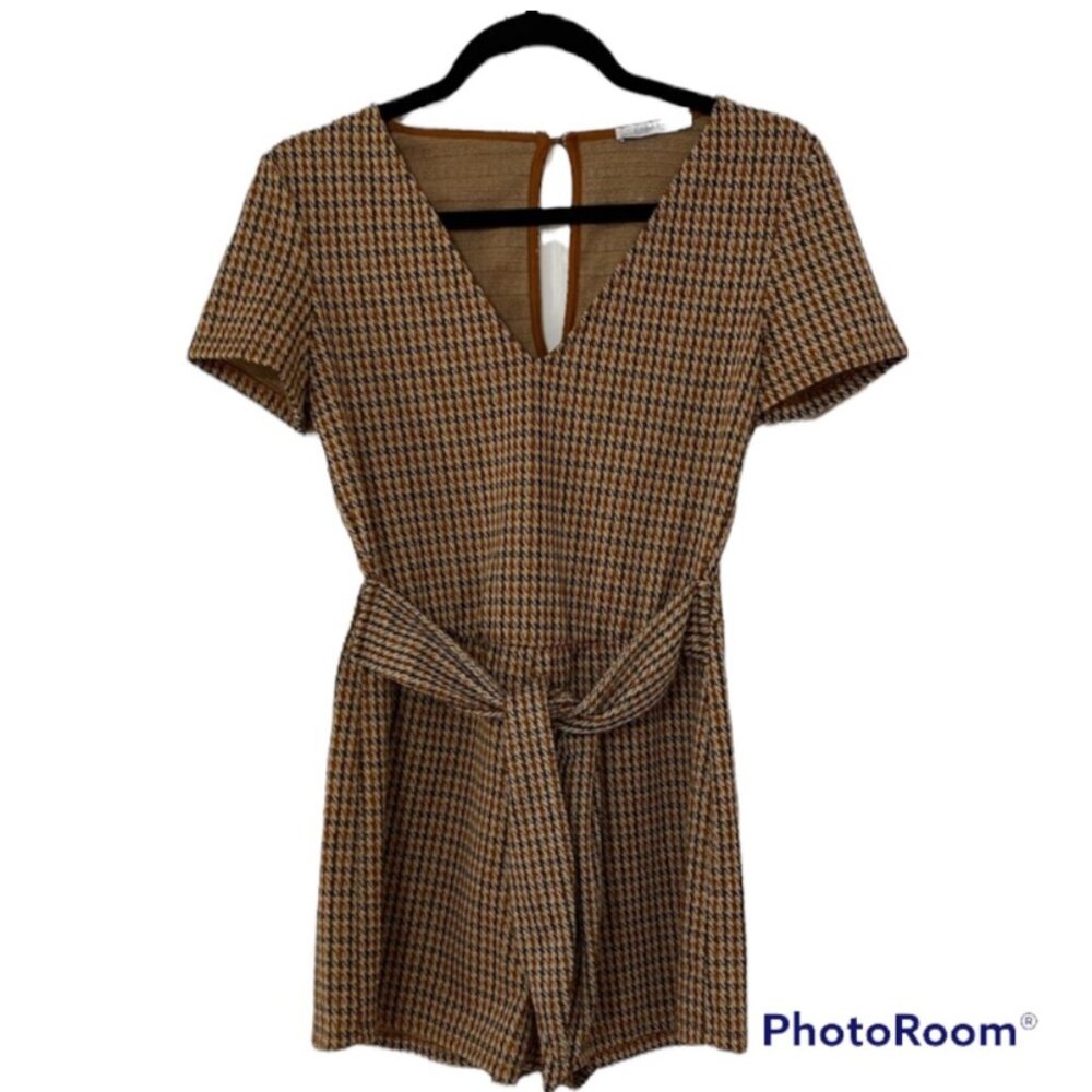 Zara Plaid Short Romper